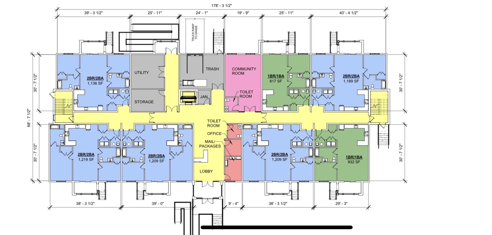 Two bedroom floor plans