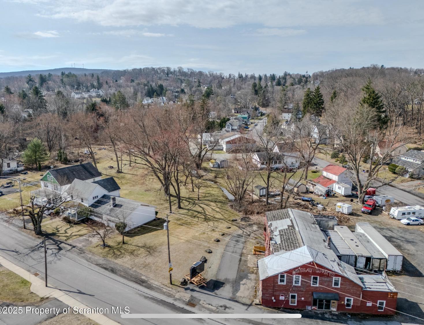 Construction site aerial view